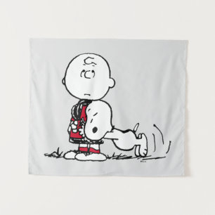 Tenture PEANUTS   Motif rouge et noir