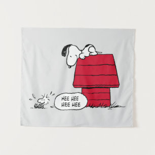 Tenture PEANUTS   Motif rouge et noir