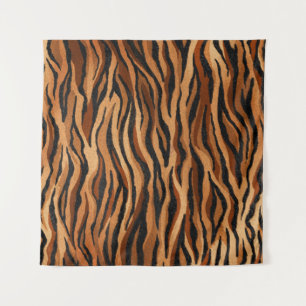 Tenture Peau de tigre : motif sans couture dessiné à la ma