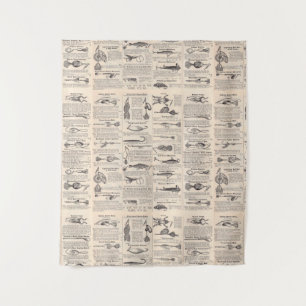 Tenture Pêche leures Publicité Pêcheur Art