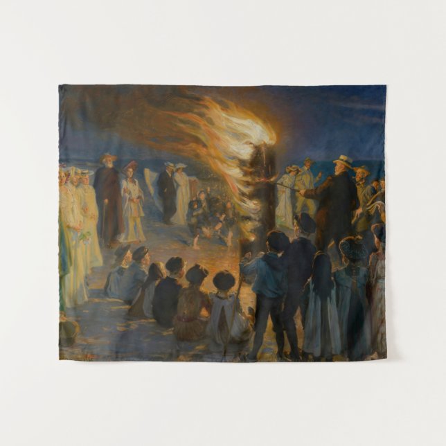 Tenture Peder Severin Kroyer - Bonfire de la veille du mil (Devant (Horizontal))