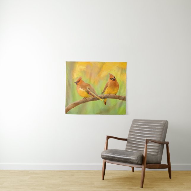 Tenture Peinture à cire de cèdre - jolie art original chie (En situation (horizontale))