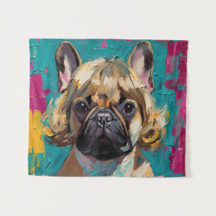 Tenture Peinture à l'huile de chien sérieux (#3)