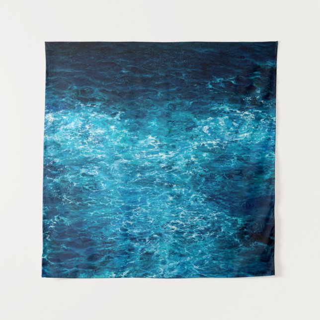 Tenture  peinture à l'huile montrant les vagues de l'océan (Devant)