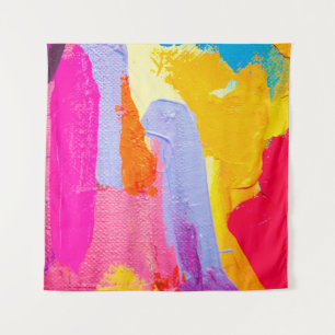 Tenture Peinture à l'huile originale : coloré Abstrait