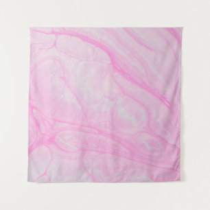Tenture Peinture abstraite rose et blanche