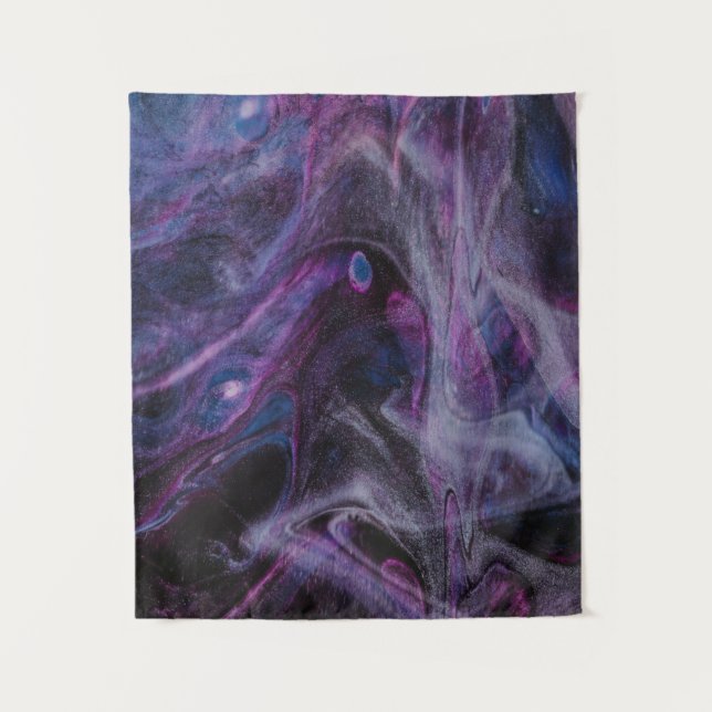 Tenture Peinture abstraite violette et rose (Devant)