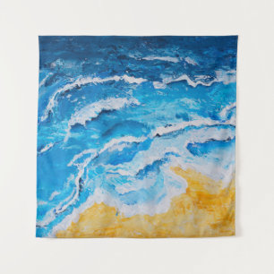 Tenture Peinture acrylique sur la mer et la plage sur le s