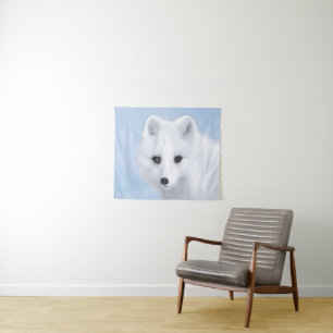 Tenture Peinture Arctic Fox - Art original de la faune