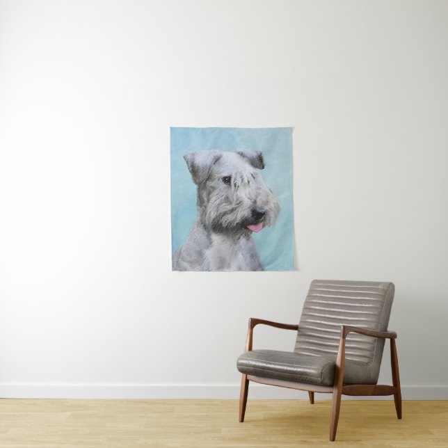 Tenture Peinture Cesky Terrier - Cute Original Chien Art (En situation)