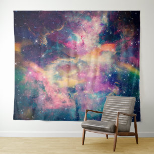Tenture Peinture couleur Galaxy Nebula aquarelle