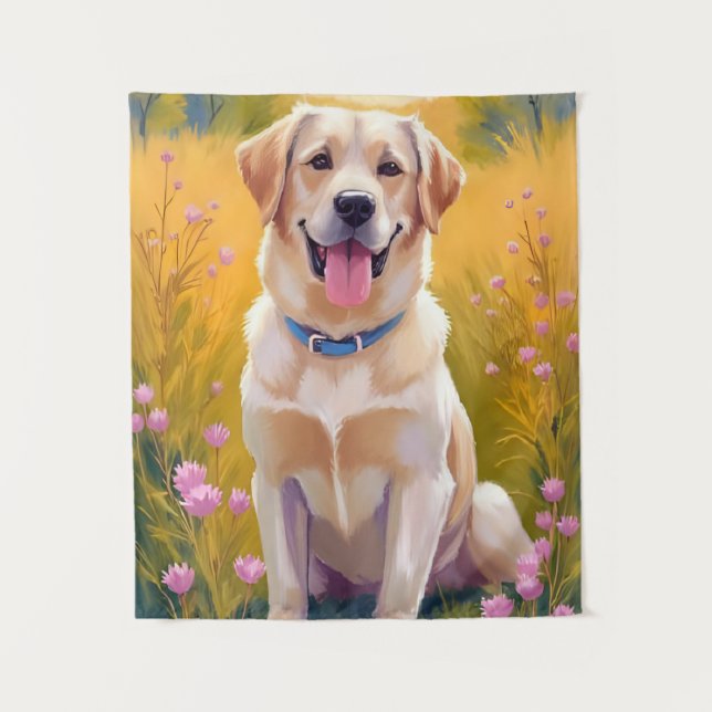 Tenture Peinture de chien animal de compagnie Labrador Ret (Devant)