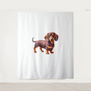 Tenture Peinture de Dachshund - Peinture d'aquarelle de ch