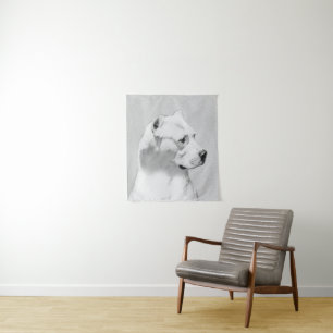 Tenture Peinture de Dogo Argentino - Art de chien original