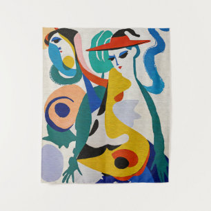 Tenture Peinture de figures surréalistes cubisme abstrait