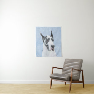 Tenture Peinture de Great Dane (Arlequin) - Art original d