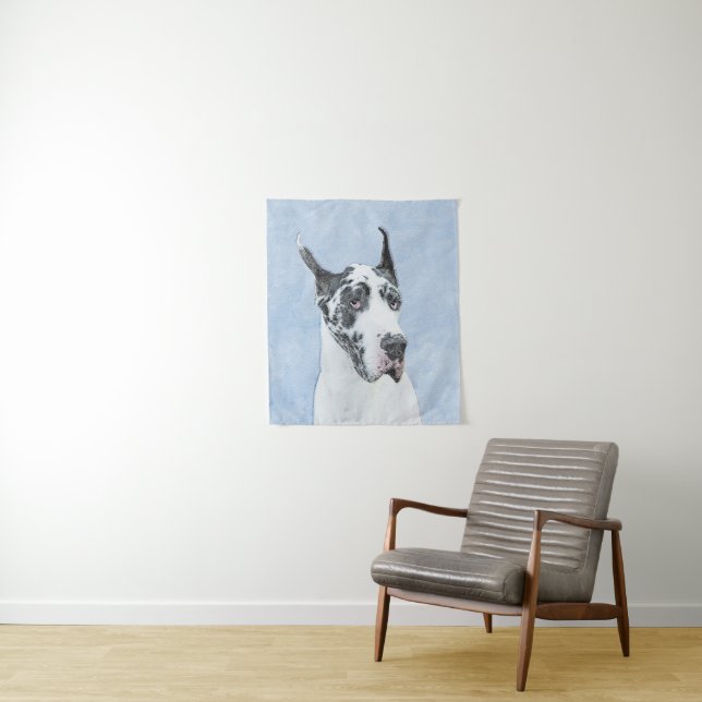 Tenture Peinture de Great Dane (Arlequin) - Art original d (En situation)