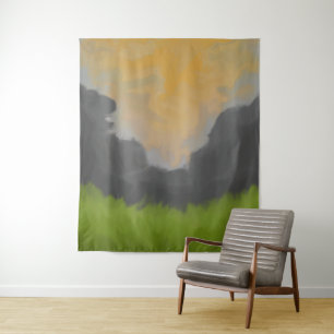 Tenture Peinture de paysage de ciel doré