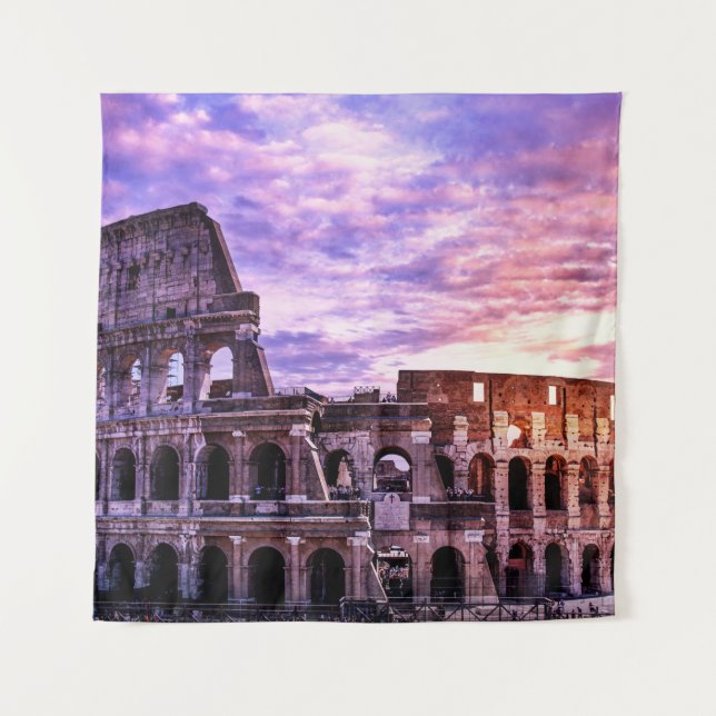 Tenture Peinture du Colisée à Rome au coucher du soleil (Devant)