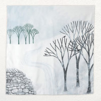 Peinture du paysage de neige en hiver