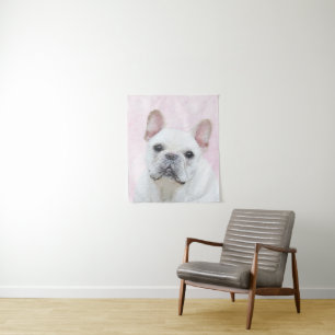 Tenture Peinture française de Bulldog (Crème/Blanc) - Art