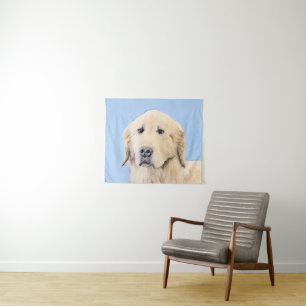 Tenture Peinture Golden Retriever - Joli art original chie