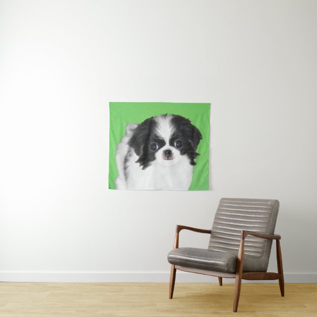 Tenture Peinture japonaise de chiot - Chien Art (En situation (horizontale))