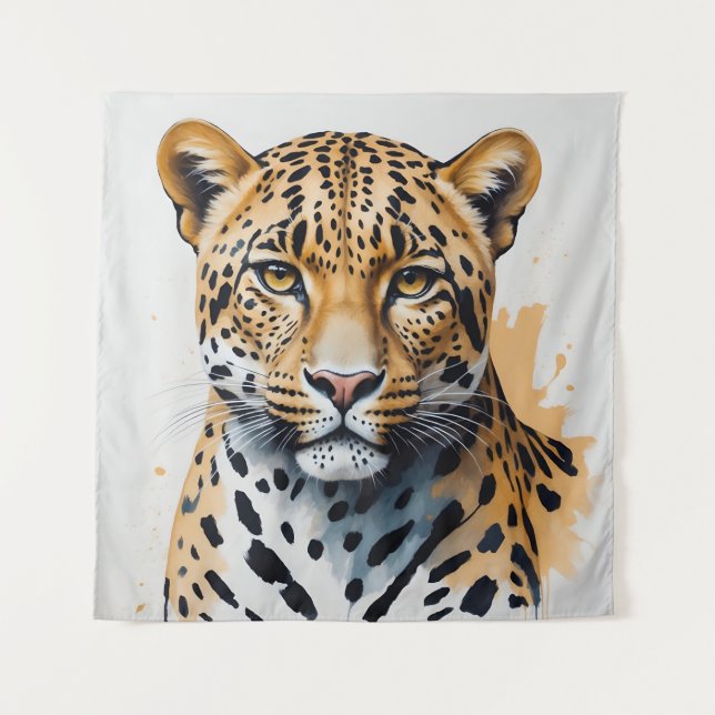 Tenture Peinture léopard moderne Art sauvage (Devant)