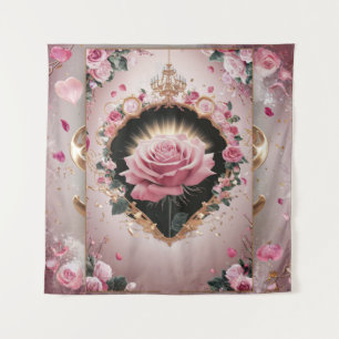 Tenture Peinture Murale Rose Rose Élégante Mariage #2