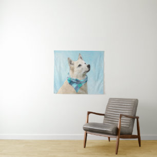 Tenture Peinture norvégienne Buhund - jolie art original c