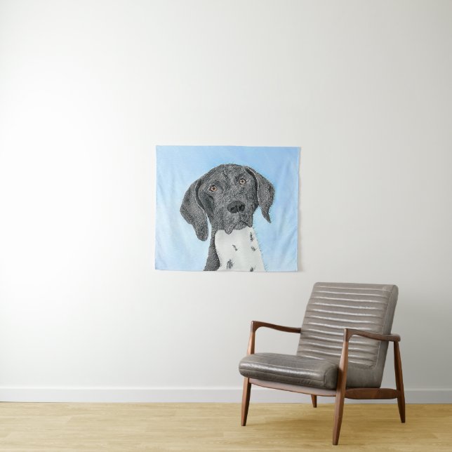 Tenture Peinture pointeur germanique - Art original (En situation (horizontale))