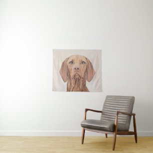 Tenture Peinture Vizsla - Joli art original chien