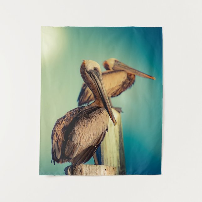 Tenture Pélicans à l'aube (Devant)