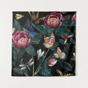 Tenture Peonies colorées : motif de grandes fleurs.