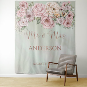Tenture Peony Bouquet Mariage
