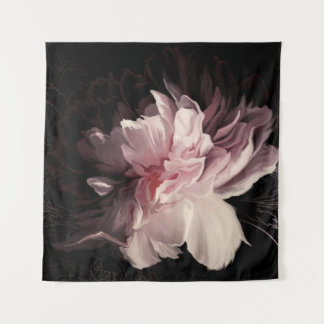 Tenture Peony Dark Wall : Peony Flower Design