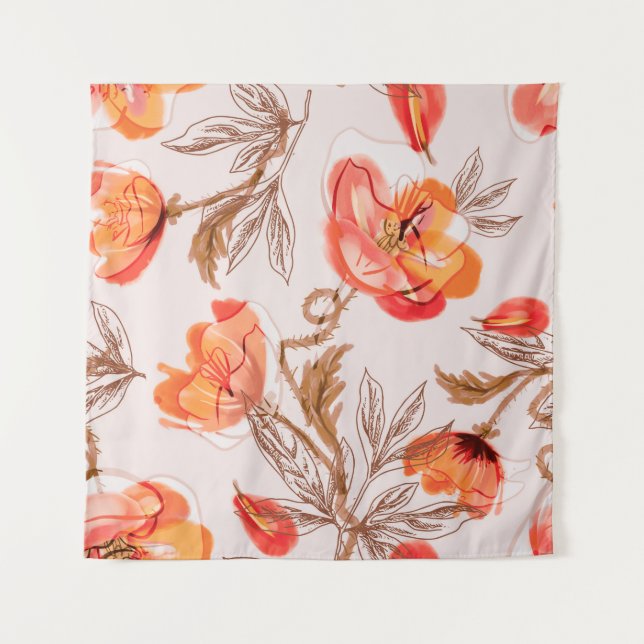 Tenture Pépites Fleurs Motif sans couture sur un backgr be (Devant)