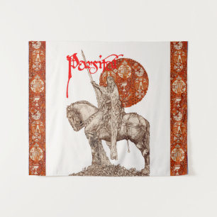 Tenture PERCEVAL LÉGENDE, QUEST SAINT GRAILRed Imaginaire 