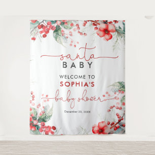 Tenture Père Noël Baby Christmas Baby shower Tapestry
