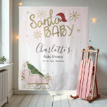 Tenture Père Noël Baby Christmas Girl Baby shower fond<br><div class="desc">Père Noël Baby Christmas Girl Baby shower fond</div>