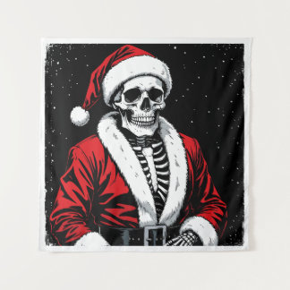Tenture Père Noël squelette
