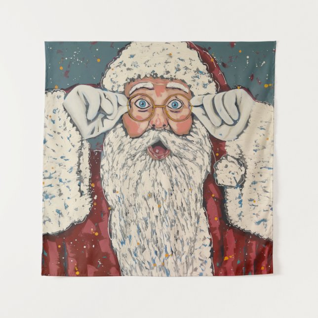 Tenture Père Noël Surpris (Devant)