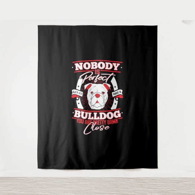Tenture Perfection Bouledogue Amour des Chiens (Devant)