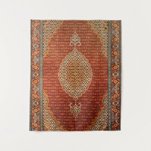 Tenture Perse Rouge bleu orange jaune