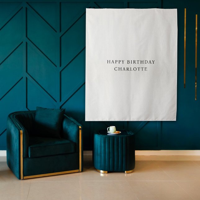 Tenture Personalized Birthday Name Flag Fabric Banner (Personalized Birthday Name Flag Fabric Banner Tapestry)