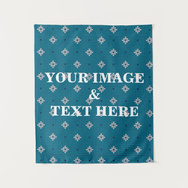 Tenture Personalized Custom Your Own Photo & Text Tapestry (Devant)