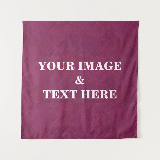 Tenture Personalized Custom Your Own Photo & Text Tapestry (Devant)