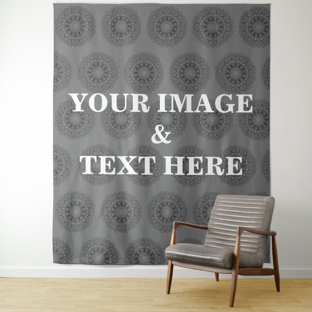 Tenture Personalized Custom Your Own Photo & Text Tapestry (En situation)