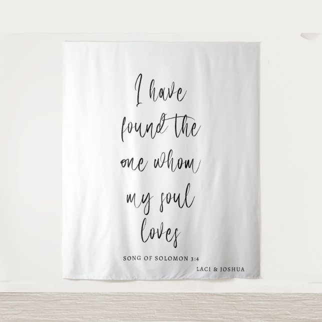 Tenture Personalized Wedding Tapestry Backdrop with Names (Devant)