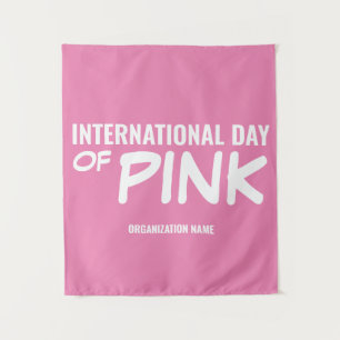 Tenture Personnalisable Journée internationale du rose